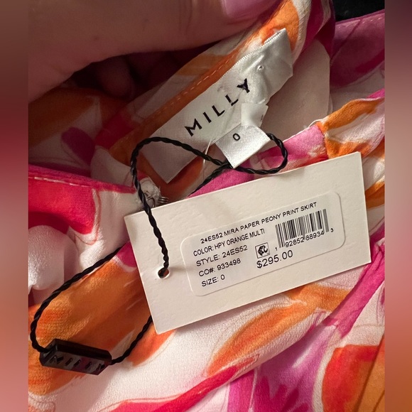 NWT Milly Mira Paper Peony Print Skirt - Picture 4 of 5